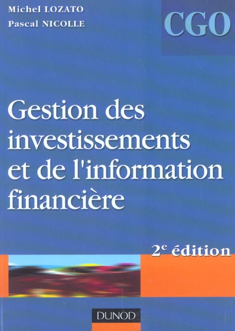 Gestion des investissements et de l'information financiere (2e édition)
