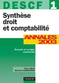 Descf 1 ; synthese droit et comptabilite