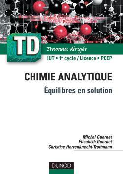 Td de chimie analytique ; equilibres en solution ; iut 1er cycle licence pcep
