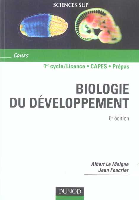 Biologie du developpement ; cours ; 1er cycle/licence, capes, prepas (6e édition)
