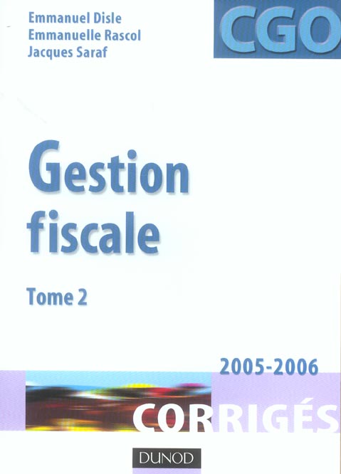 GESTION FISCALE Tome 2 (4e édition)