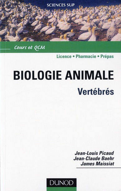 Biologie animale ; vertèbres ; cours et QCM