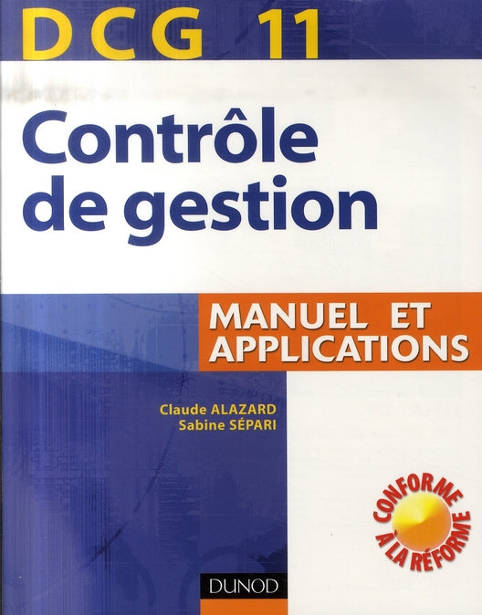 Dcg 11 ; contrôle de gestion ; manuel et applications