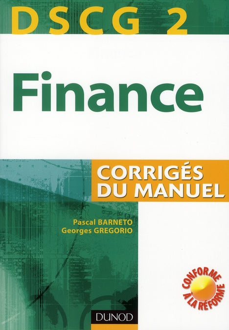 Finance DSCG 2 ; corrigés