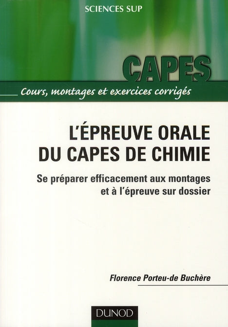 épreuve orale ; Capès de chimie