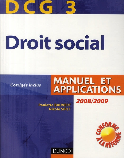 DCG 3 ; manuel de droit social (2e édition)