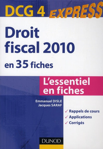 Droit fiscal ; DCG 4 (édition 2010)