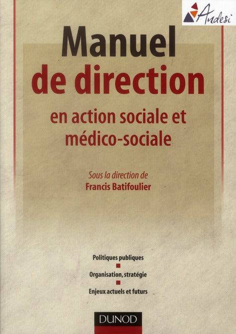 Manuel de direction en action sociale et médico-sociale