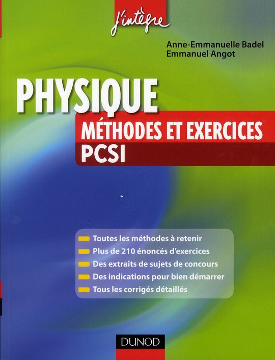 Physique ; PCSI ; méthodes et exercices