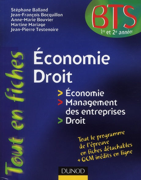 économie, droit ; BTS 1ère et 2ème années