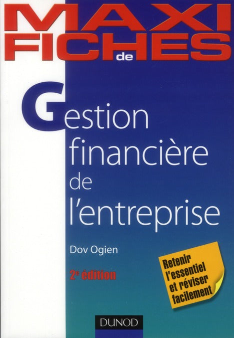 Maxi fiches : gestion financière de l'entreprise (2e édition)