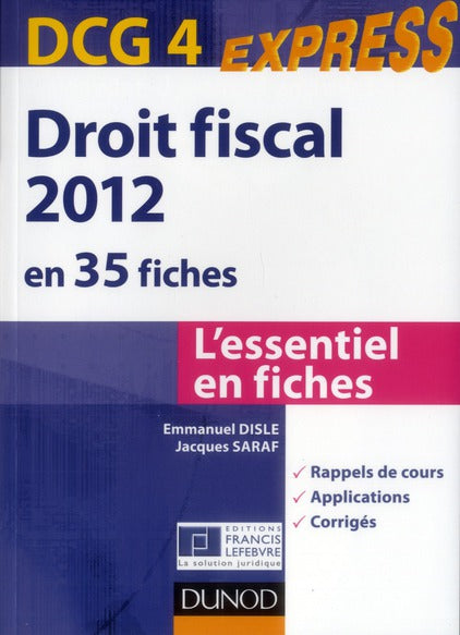 DCG 4 ; droit fiscal en 35 fiches (4e édition)