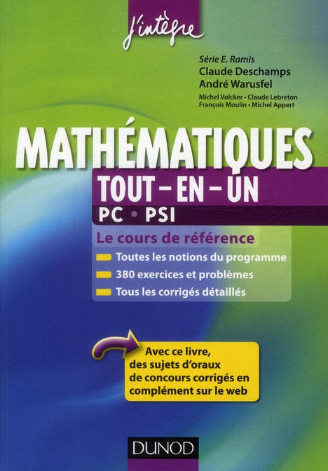 Mathématiques ; PC, PSI ; tout-en-un
