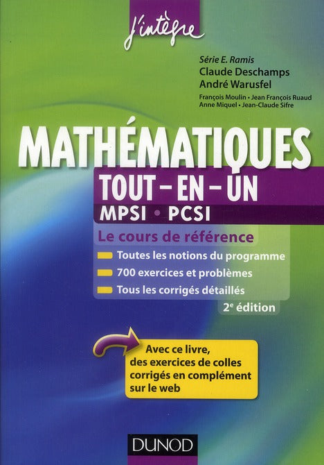 Mathématiques ; MPSI, PCSI ; tout-en-un (2e édition)