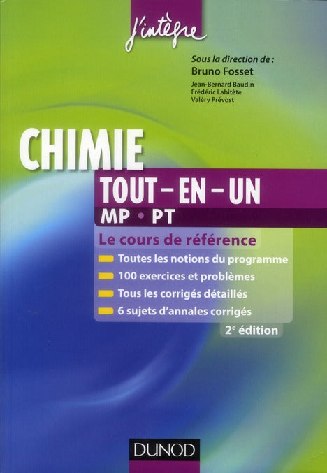 Chimie ; MP, PT ; tout-en-un (2e édition)