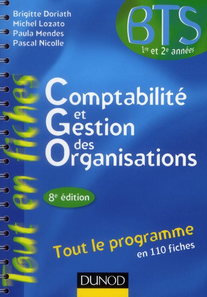 Comptabilité et gestion des organisations ; tout le programme en 110 fiches (8e édition)