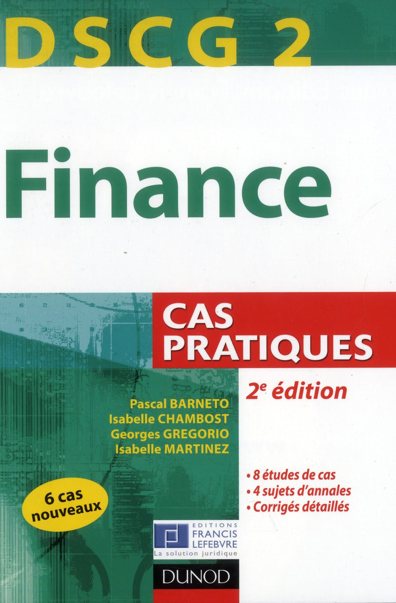 DSCG 2 ; finance ; cas pratiques (2e édition)