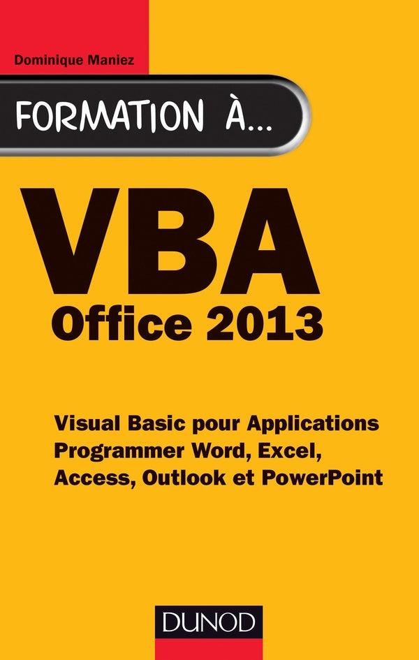 Formation à VBA - office 2013
