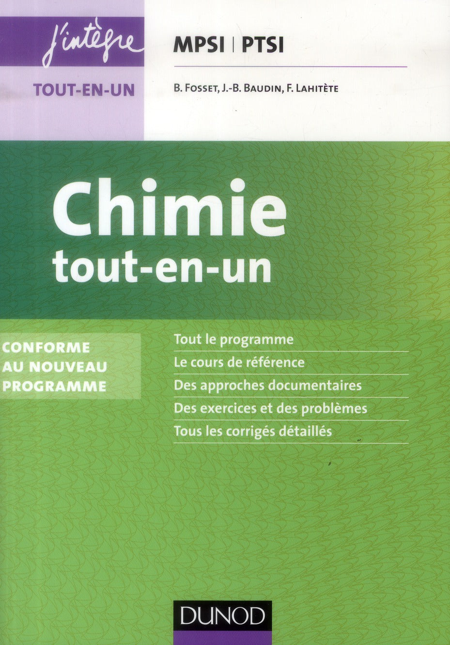 Chimie ; MPSI, PTSI ; tout-en-un (2e édition)