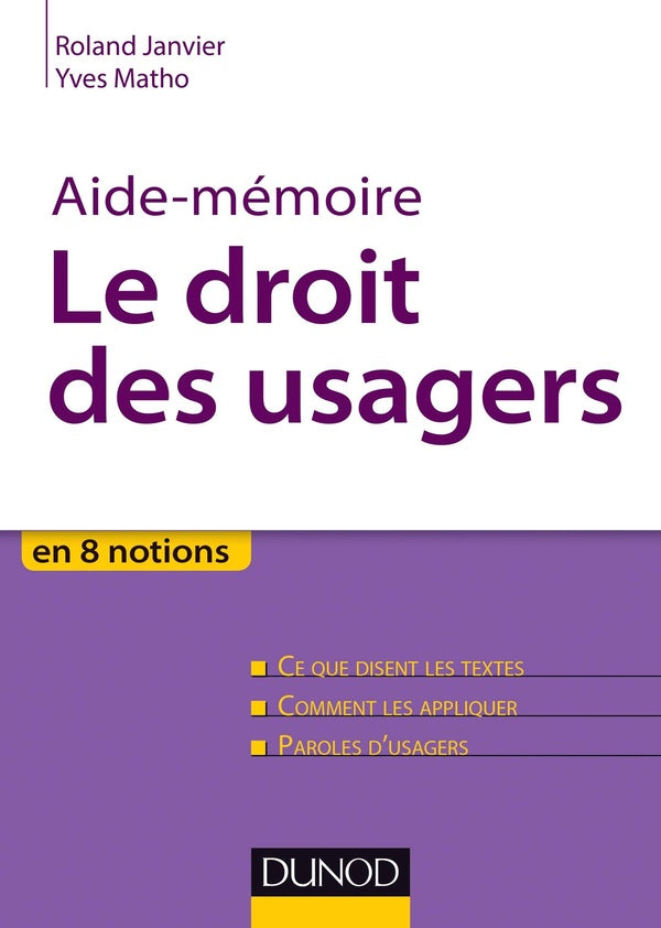 SCIENCES SUP ; AIDE-MEMOIRE : le droit des usagers