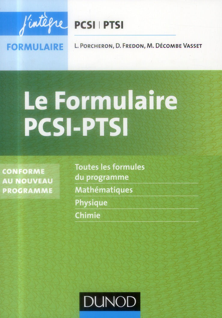 Le formulaire PCSI, PTSI