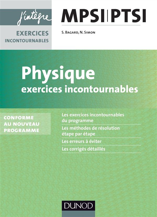 Physique-chimie ; MPSI-PTSI ; 1ère année ; exercices incontournables