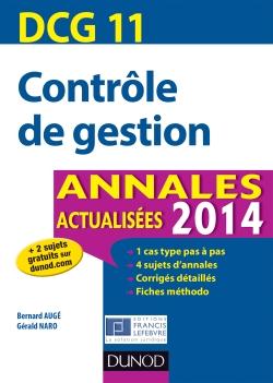 DCG 11 ; contrôle de gestion ; annales actualisées (édition 2014)