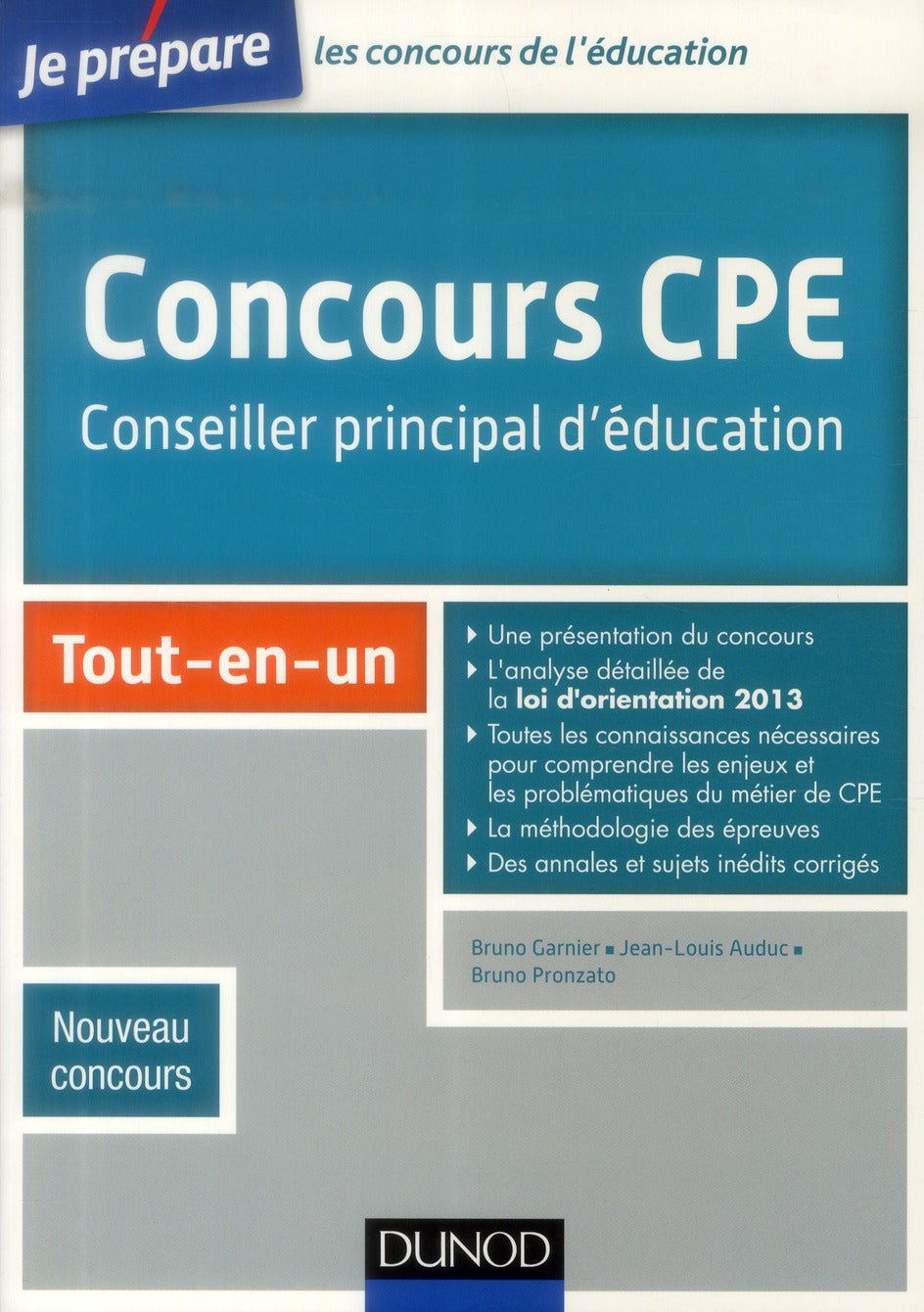 Je prépare : concours CPE (conseiller principal d'éducation) ; admissibilité et admission 2014