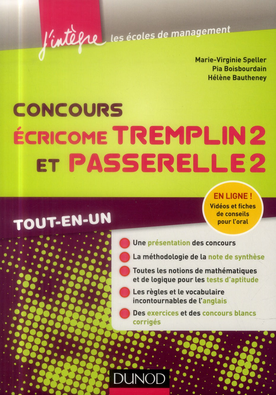 Concours ECRICOME ; Tremplin 2 et Passerelle 2 ; tou-en-un