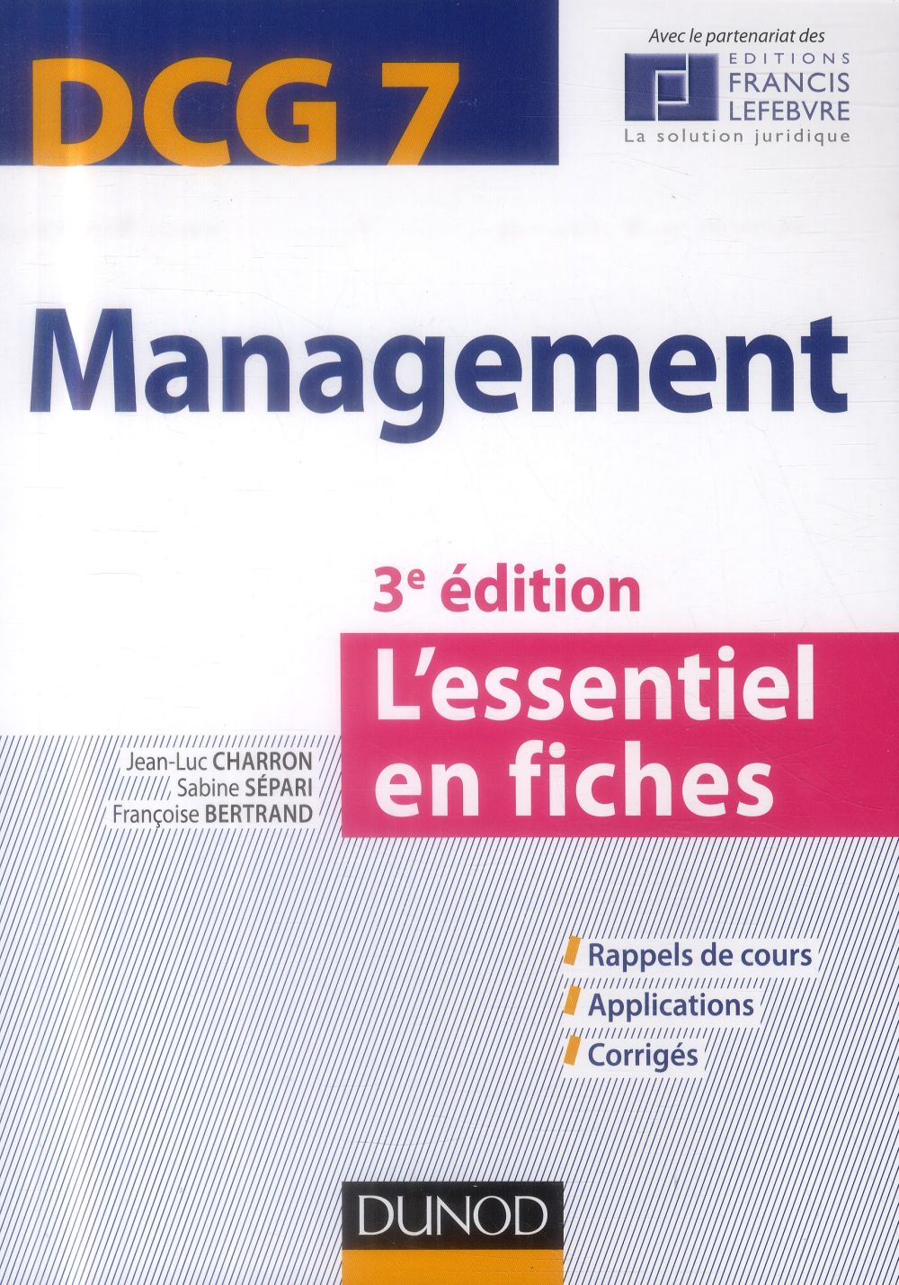 DCG 7 ; management en 20 fiches (3e édition)
