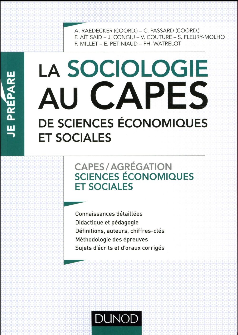 Je prépare : la sociologie au CAPES de SES