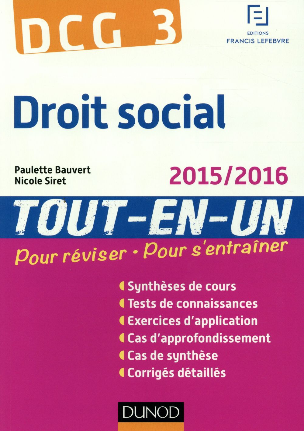 DCG 3 ; droit social ; tout l'entraînement (8e édition)
