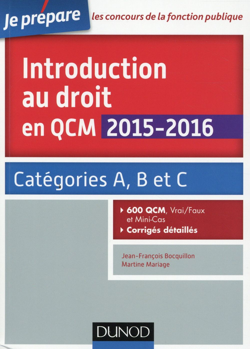Je prépare : introduction au droit en QCM (3e édition)