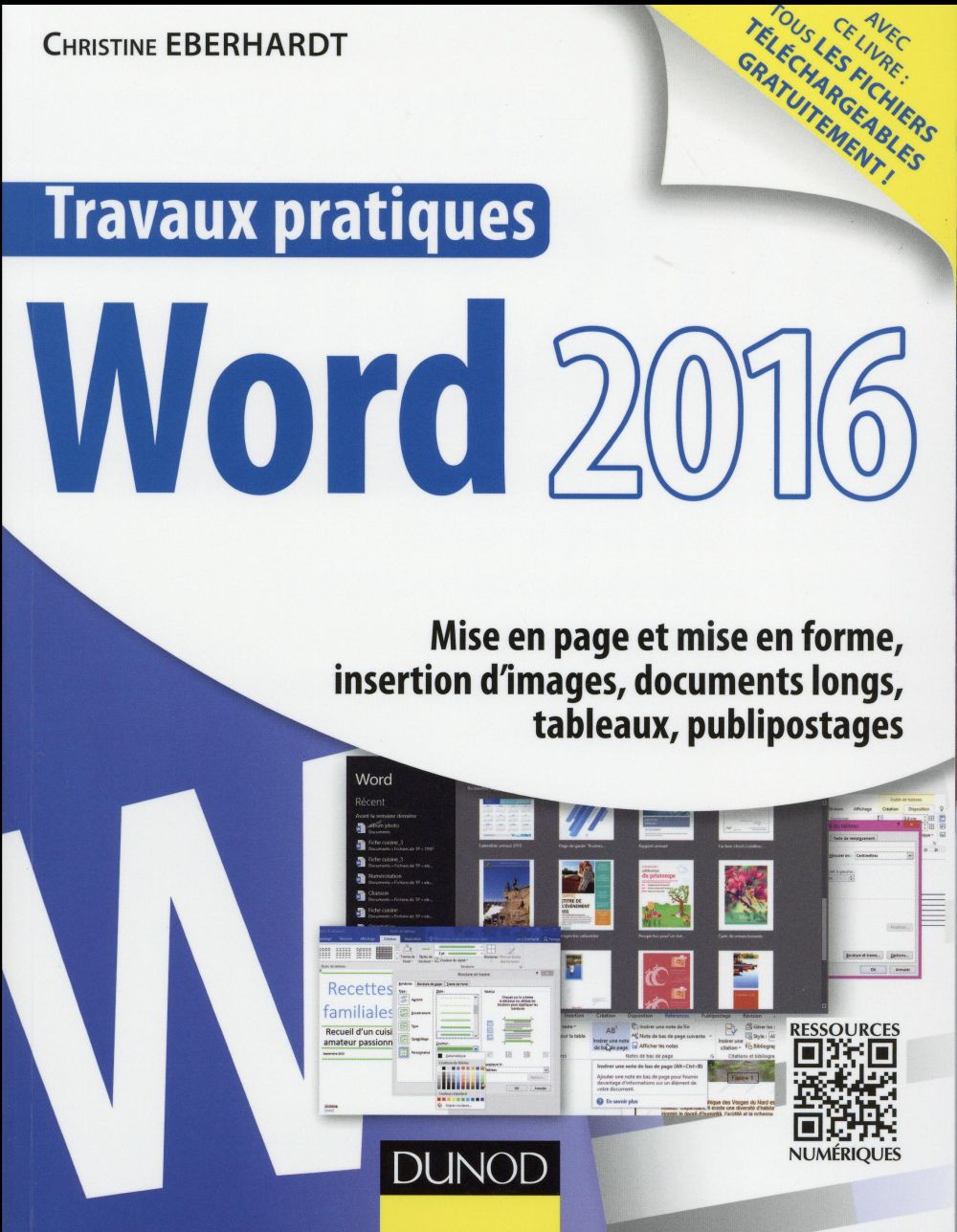 Travaux pratiques avec Word ; mise en page et mise en forme, insertion d'images, document long, tableaux, publipostages