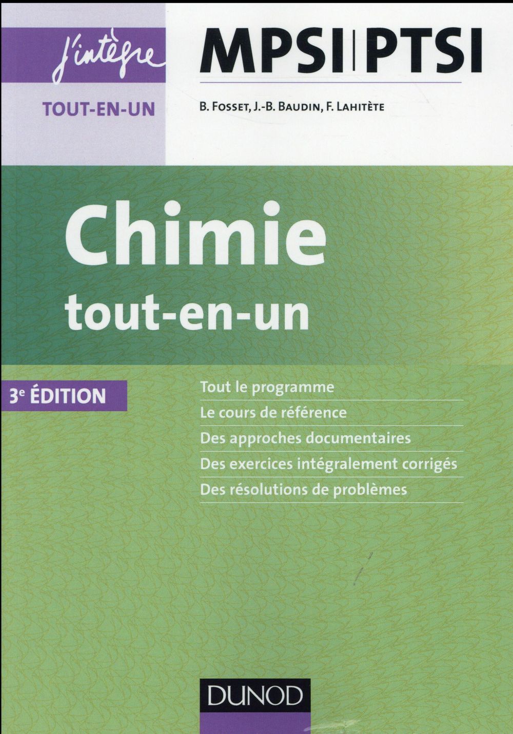 Chimie tout-en-un MPSI-PTSI (3e édition)