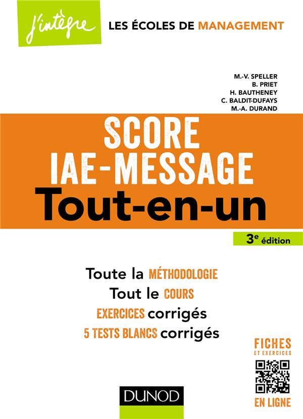 Score IAE - message ; tout-en-un (3e édition)