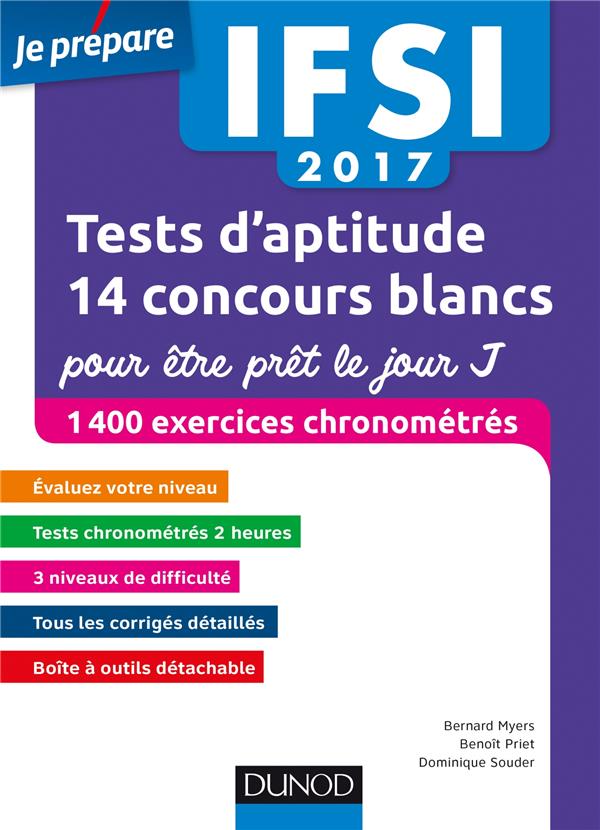 Je prépare : IFSI 2017 test d'aptitude : 14 concours blancs pour être prêt le jour J (7e édition)