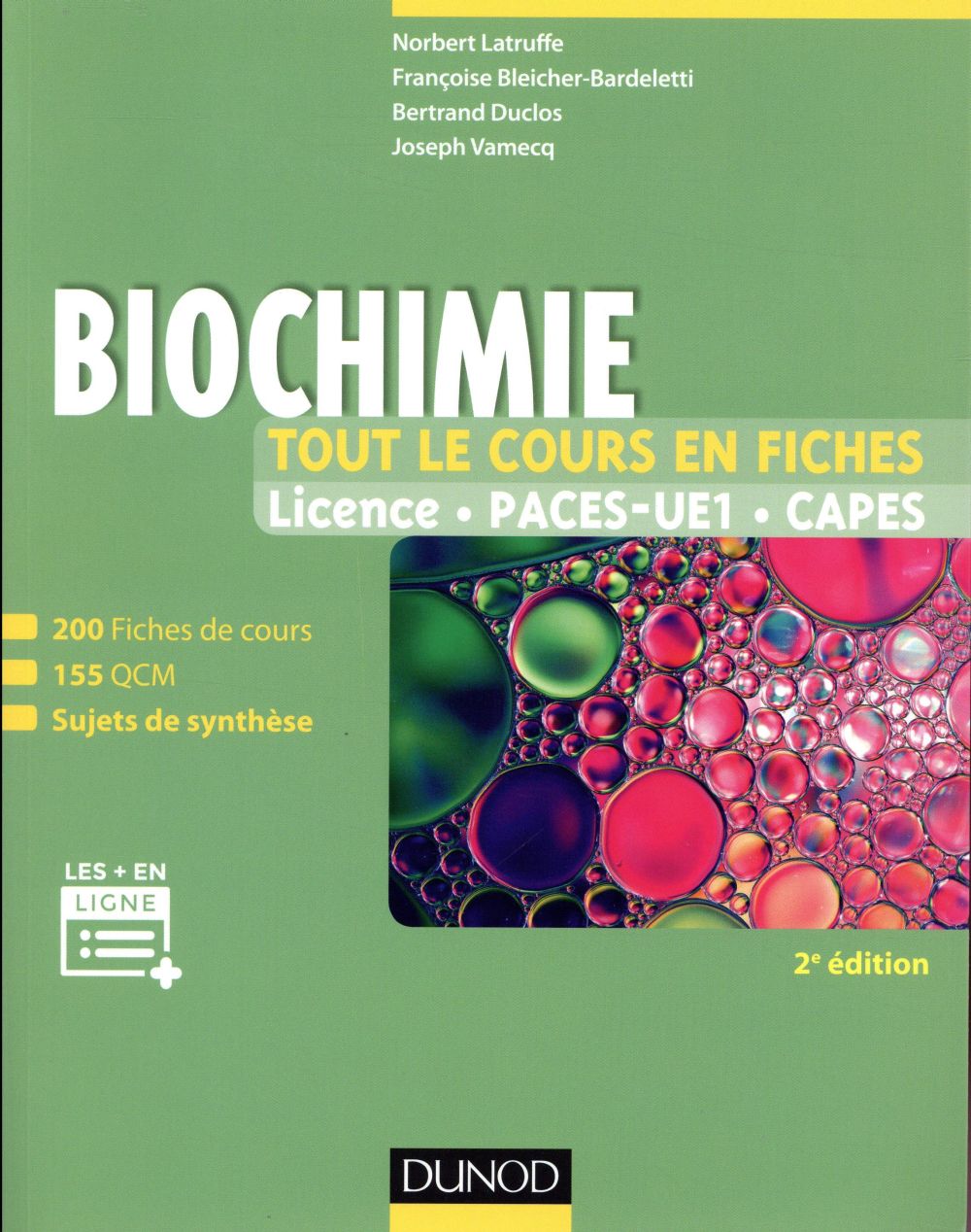 Biochimie ; tout le cours en fiches (2e édition)