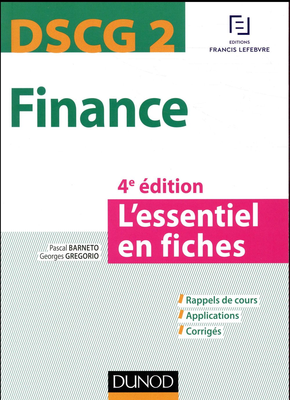DSCG 2 ; finance ; l'essentiel en fiches (4e édition) (édition 2017/2018)