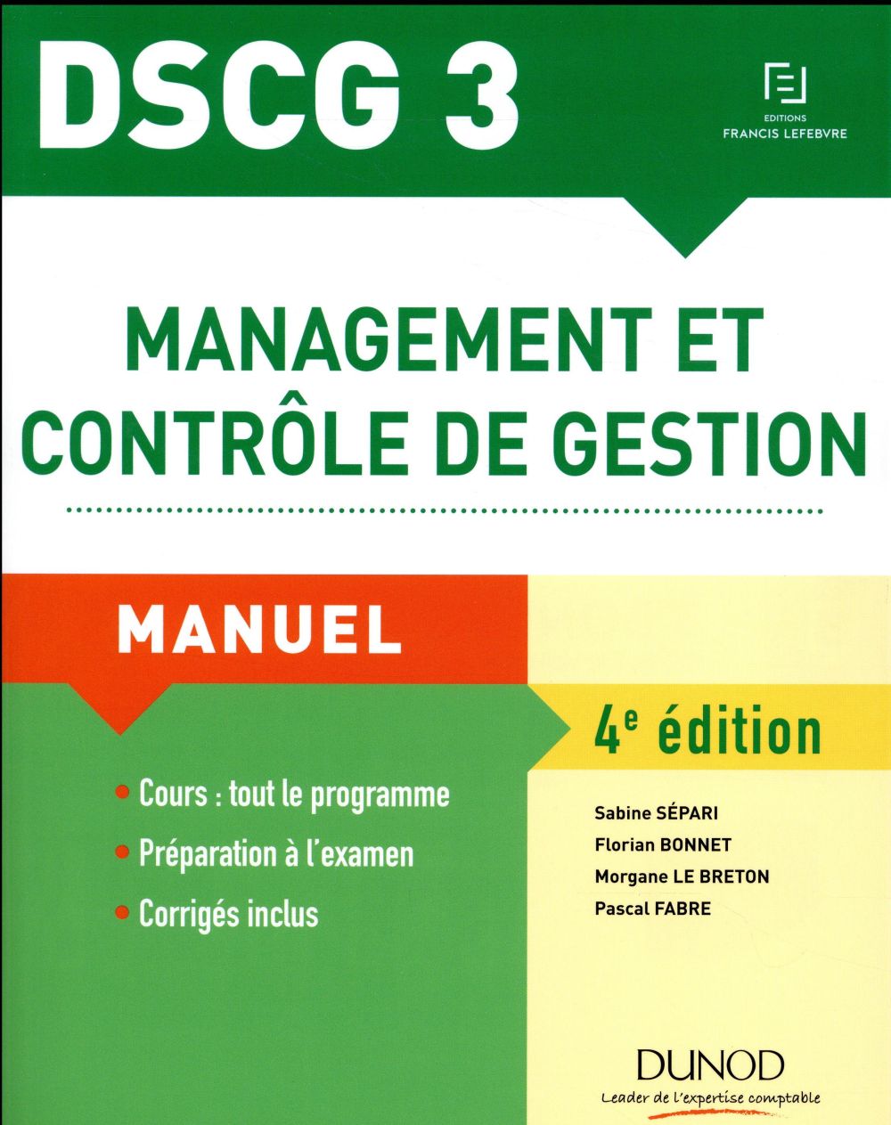 DSCG 3 ; management et controle de gestion ; manuel (4e édition)