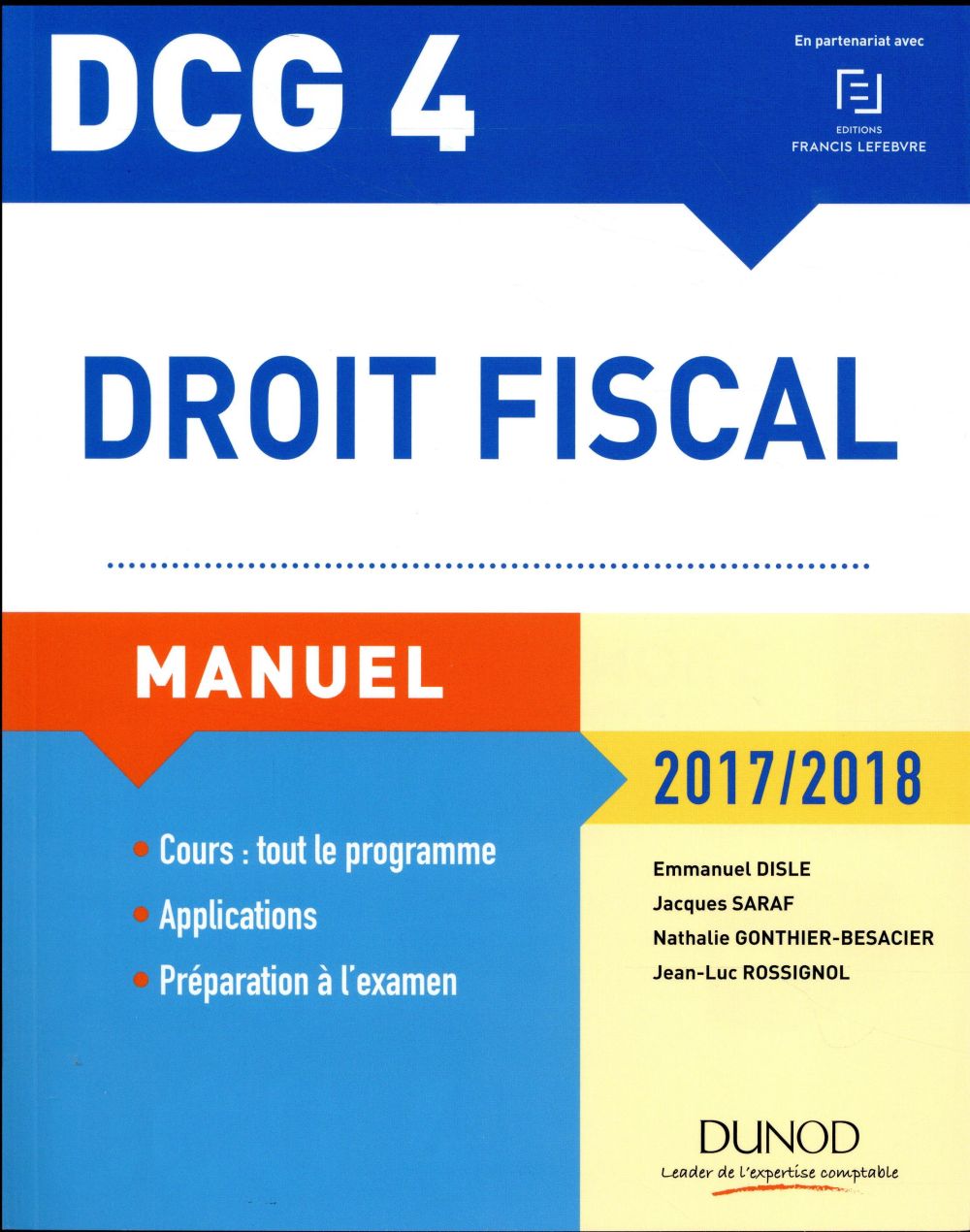 DCG 4 ; droit fiscal (édition 2017/2018)