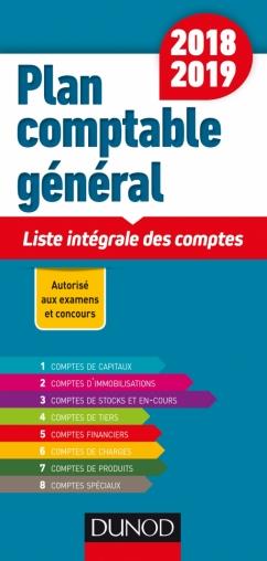 Plan comptable général ; liste intégrale des comptes (édition 2018/2019)