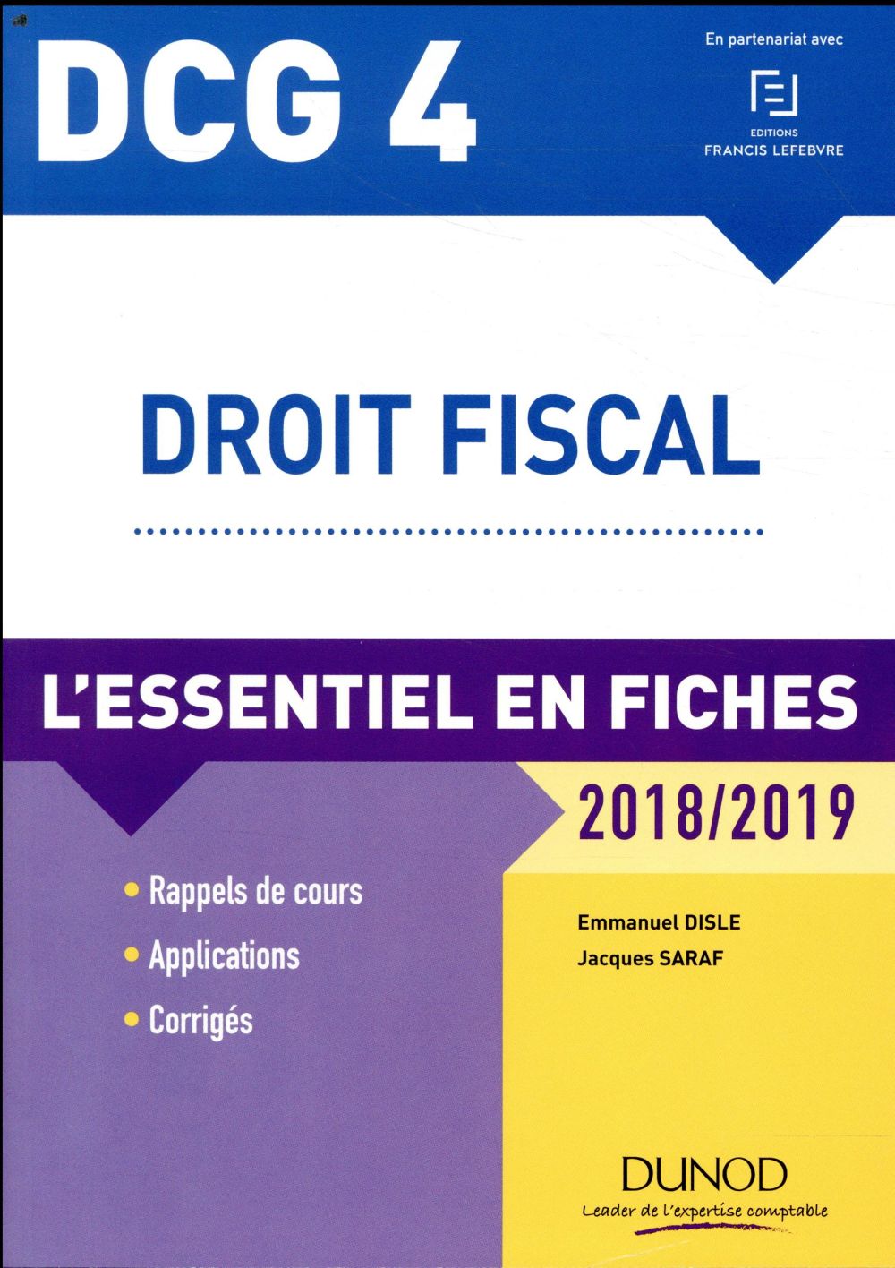 DCG 4 - droit fiscal ; l'essentiel en fiches (édition 2018/2019)