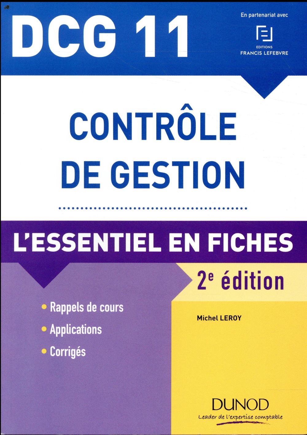 DCG 11 - contrôle de gestion ; l'essentiel en fiches (2e édition)