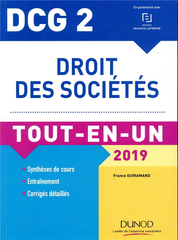 DCG 2 ; droit des sociétés tout-en-un (édition 2019)