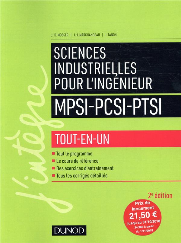Sciences industrielles pour l'ingénieur tout-en-un MPSI-PCSI-PTSI (2e édition)