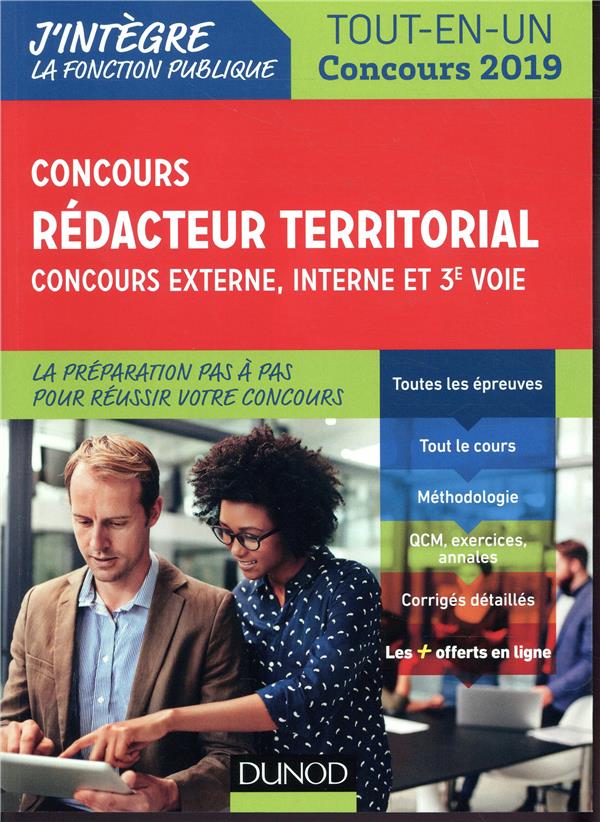 Concours rédacteur territorial ; externe, interne et 3e voie. tout en un ; concours (édition 2019)