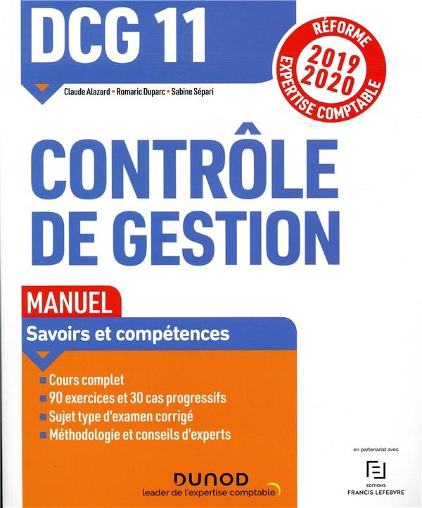 DCG 11 ; contrôle de gestion ; manuel (édition 2019/2020)