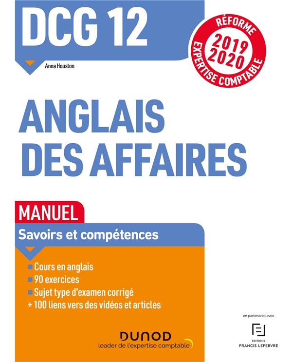 DCG 12 ; anglais des affaires ; manuel ; savoirs et compétences (édition 2019/2020)
