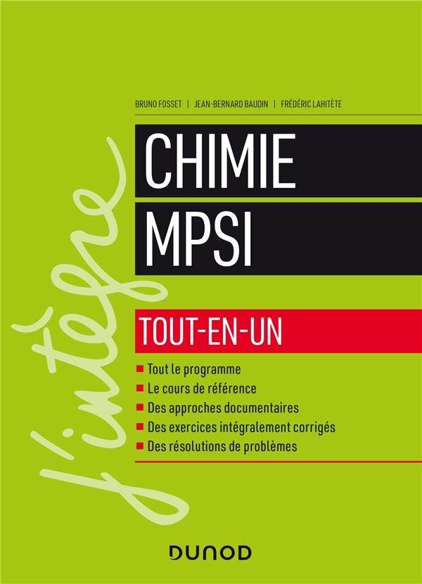 Chimie tout-en-un mpsi (4e édition)